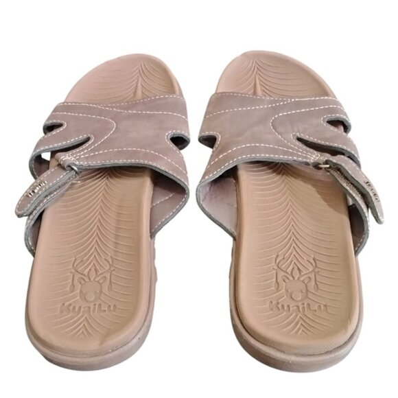 Kuailu Size 9.5 Vegan Leather Sandals Open Toe Adjustable Buckle Memory Foam - Picture 8 of 10